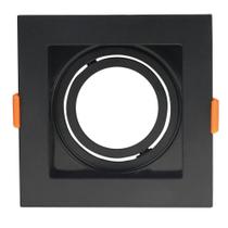 Spot de Embutir Conecta Abs Preto MR16 Dicroica Direcionável Recuado 10,2cm DL146DICB Bella