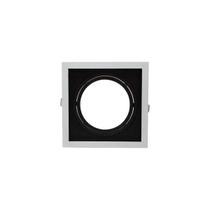 Spot de Embutir Conecta AR111 Quadrado Recuado Branco e Preto 17cm Evoled Spot de Embutir Conecta AR111 Quadrado Recuado Branco e Preto 17cm Evoled