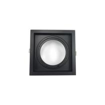 Spot de Embutir Conecta AR111 Quadrado Recuado Preto 17cm Evoled