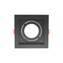 Spot de Embutir Conecta Par 20 Quadrado Recuado Preto 13cm Evoled Spot de Embutir Conecta Par 20 Quadrado Recuado Preto 13cm Evoled