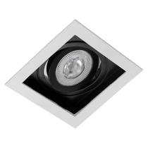 Spot de Embutir Conecta Par 20 Quadrado Recuado Preto e Branco DL146PAR20WB Bella