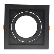 Spot de Embutir Conecta Par 30 Quadrado Recuado Preto 17cm Evoled