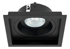 Spot De Embutir de Teto Rec Quadrado Preto Mr16 Interlight Il4716