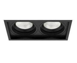 Spot De Embutir Duplo Recuado Par20 Interlight Il4707 Preto
