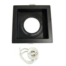 Spot de Embutir Embutido de Teto MR16 Quadrado Recuado Preto
