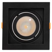Spot de Embutir FLEA Quadrado Preto 1xE27 P/ LED PAR20 Nordecor 6191 ST3104