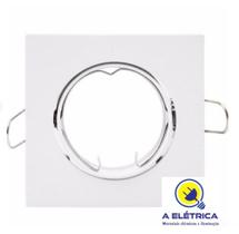 Spot de embutir lampada dicroica quadrado branco