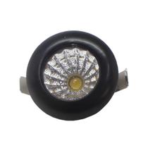 Spot de embutir LED 1W Luz Amarela Bivolt Preto Redondo LEDart