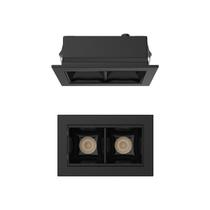 Spot de Embutir Luminária Led 2 foco 4w 3000k 34 Preto