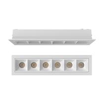 Spot de Embutir Luminária Led 6 foco 10w 3000k 12 Branco