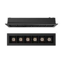 Spot de Embutir Luminária Led 6 foco 10w 3000k 12 Preto