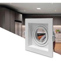 Spot De Embutir Modular 10cm X 10cm Modelo Mr16 Pix Soquete Branco Spot De Embutir Modular 10cm X 10cm Modelo Mr16 Pix Soquete Branco