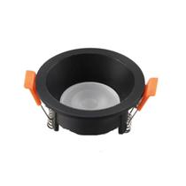 Spot de Embutir MR16 Dicroica Redondo Recuado Preto 9cm Evoled