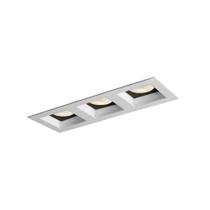 Spot de Embutir Newline Flat para 3 Lâmpadas MR16 GU10 Bivolt Branco / Preto