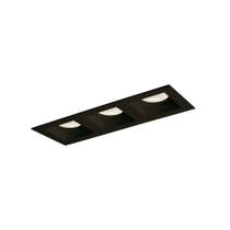 Spot de Embutir Newline Flat para 3 Lâmpadas MR16 GU10 Bivolt Preto