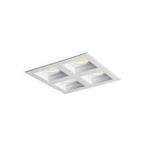 Spot de Embutir Newline Flat para 4 Lâmpadas MR16 GU10 Bivolt Branco