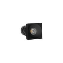 Spot De Embutir Nordecor Auko Lai Mini Quadrado Led Alto Irc 90 1w Bivolt Preto 3000k Luz Amarela 6539