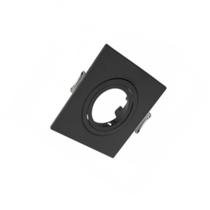Spot de Embutir Par20 Quadrado Orientável Face Plana Preto