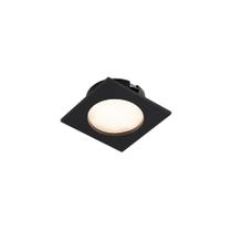 Spot De Embutir Para Móvel Stella Móbili Quadrado Led Alto Irc 90 2,5w Bivolt Preto - 3000k - Luz Amarela