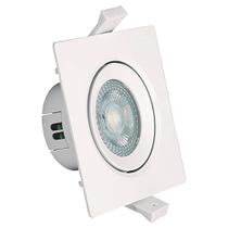 Spot de Embutir Quadrado Branco 7cm Led 3W 6500K Bivolt