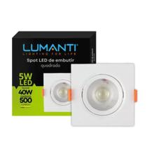 Spot de Embutir Quadrado Branco Led 5w 3000k Bivolt Spot de Embutir Quadrado Branco Led 5w 3000k Bivolt