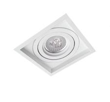 Spot De Embutir Quadrado DirigívelAlumínio Branco (SEM LÂMPADA) 1 Lâmpada GU10- Mf 133 Metal Técnica