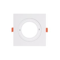 Spot De Embutir Quadrado Plano Direcionavel Mr16 Branco Opus