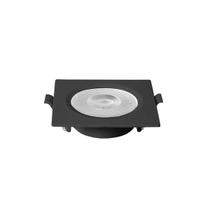 Spot de Embutir Quadrado Plano Preto 9cm Led 5W 4000K Bivolt