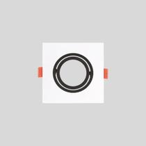 Spot de Embutir Quadrado Preto e Branco Par20 E27 Direcionável Plano 13cm Spot de Embutir Quadrado Preto e Branco Par20 E27 Direcionável Plano 13cm