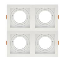 Spot de Embutir Quadrado Recuado Quadruplo AR70 Direcionável Spot de Embutir Quadrado Recuado Quadruplo AR70 Direcionável