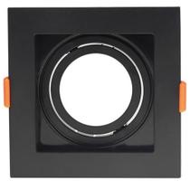 Spot de Embutir Recuado Direcionável P/ MR16 GU10 Preto LUMIER