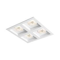 Spot de Embutir Recuado Direcionável Quadruplo PAR30 29x29x8,5cm D&D