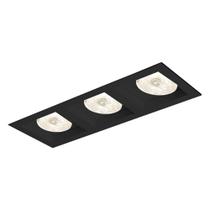 Spot de Embutir Recuado Direcionável Triplo Mini Dicroica 20,5x7,5x6,5cm D&D