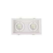 Spot De Embutir Recuado Nordecor Flea Duo Para 2 Lâmpadas Mr16 Gu10 Bivolt Branco 6331 Spot De Embutir Recuado Nordecor Flea Duo Para 2 Lâmpadas Mr16 Gu10 Bivolt Branco 6331