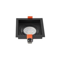 Spot de Embutir Recuado Nordecor Loyo para 1 Lâmpada GU10 MR16 Quadrado Spot de Embutir Recuado Nordecor Loyo para 1 Lâmpada GU10 MR16 Quadrado