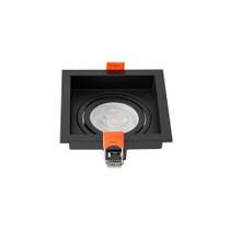 Spot De Embutir Recuado Nordecor Loyo Para 1 Lâmpada Gu10 Mr16 Quadrado Preto Spot De Embutir Recuado Nordecor Loyo Para 1 Lâmpada Gu10 Mr16 Quadrado Preto