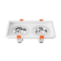 Spot De Embutir Recuado Nordecor Loyo Para 2 Lâmpadas Ar70 Gu10 Branco Spot De Embutir Recuado Nordecor Loyo Para 2 Lâmpadas Ar70 Gu10 Branco
