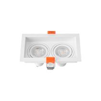 Spot De Embutir Recuado Nordecor Loyo Para 2 Lâmpadas Gu10 Mr11 Branco Spot De Embutir Recuado Nordecor Loyo Para 2 Lâmpadas Gu10 Mr11 Branco