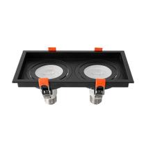 Spot De Embutir Recuado Nordecor Loyo Para 2 Lâmpadas Par 20 E27 Preto Spot De Embutir Recuado Nordecor Loyo Para 2 Lâmpadas Par 20 E27 Preto