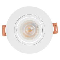 Spot de Embutir Redondo Plano Branco Para Lâmpada MR16 Ref 6278 Nordecor/MBLed