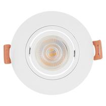 Spot de Embutir Redondo Plano Branco Para Lâmpada Par20 Ref 6280 Nordecor/MBLed