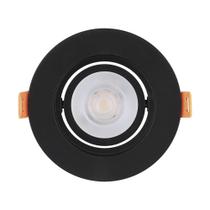 Spot de embutir redondo preto para lâmpada dicroica mr16