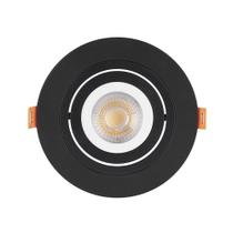 Spot de embutir redondo preto para lâmpada par20