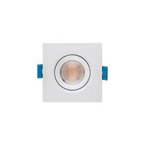 Spot De Led De Embutir Stella Easy Quadrado 3w Bivolt Branco 3000k Luz Amarela