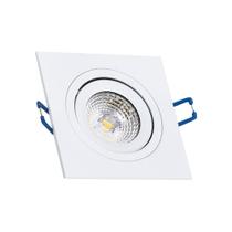 Spot de led direcionável 7w 6500k branco frio - quadrado