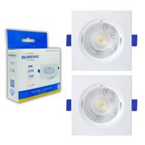 Spot De Led Embutir 6w Quadrado Luminária Teto Dicróica Gesso Forro Sanca Bivolt 110v/220v