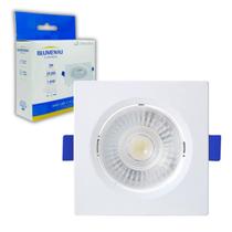 Spot de Led Embutir Quadrado 3W Bivolt Dicróica Luminária Teto Direcionável Blumenau