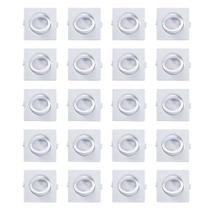 Spot De Led Quadrado Alltop 7w Taschibra 3000k Kit C/ 20 Pçs