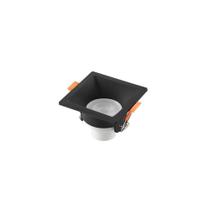 Spot De Led Recuado Blumenau Slim 3w Quadrado Preto Bivolt 6500k Luz Branca