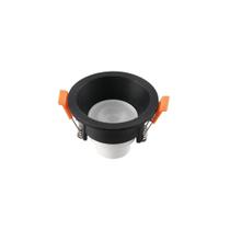 Spot De Led Recuado Blumenau Slim 6w Redondo Preto Bivolt 6500k Luz Branca